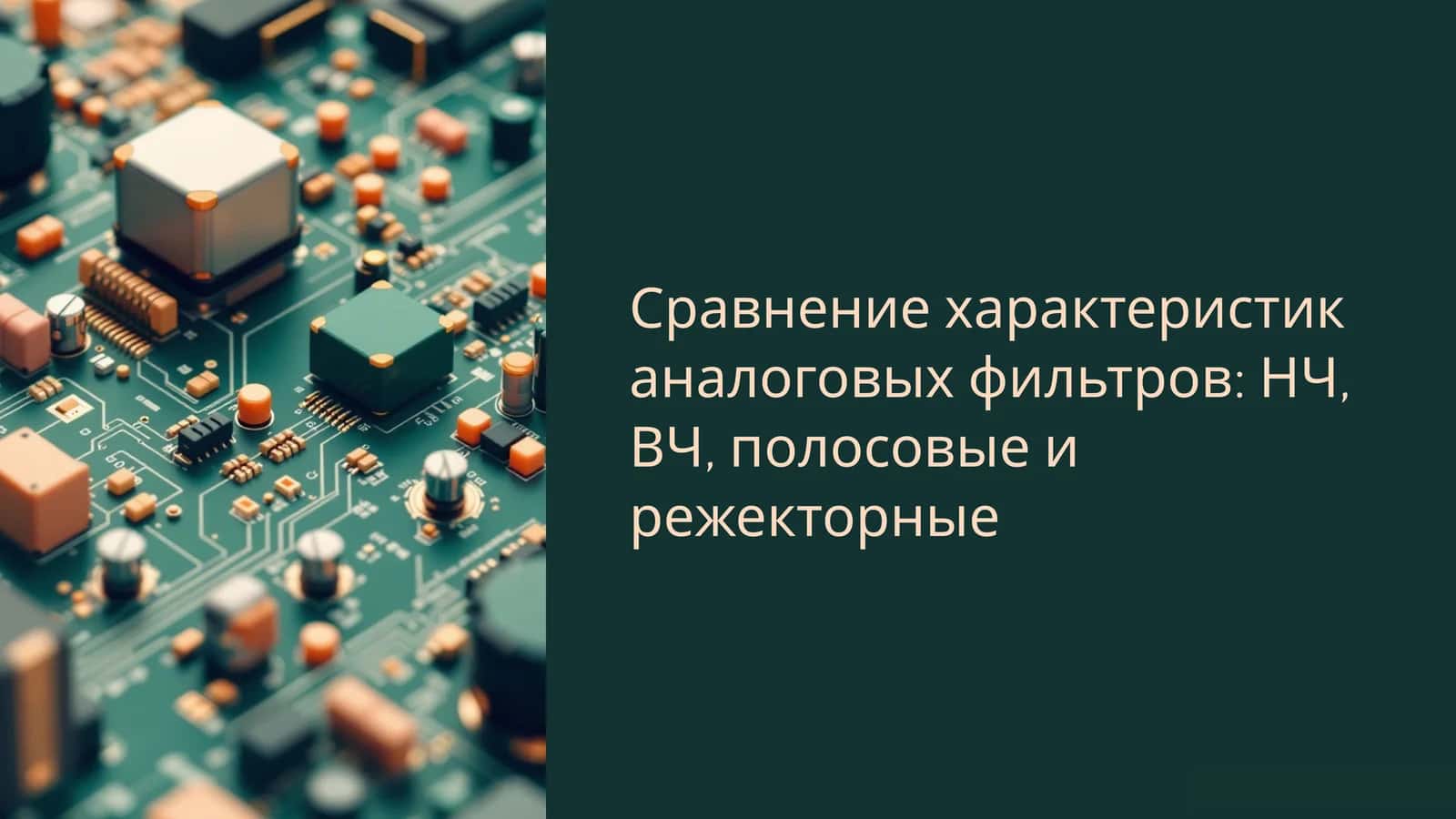 Основы аналоговых фильтров 1