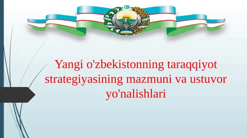 Yangio'zbekistonning taraqqiyot strategiyasi 1