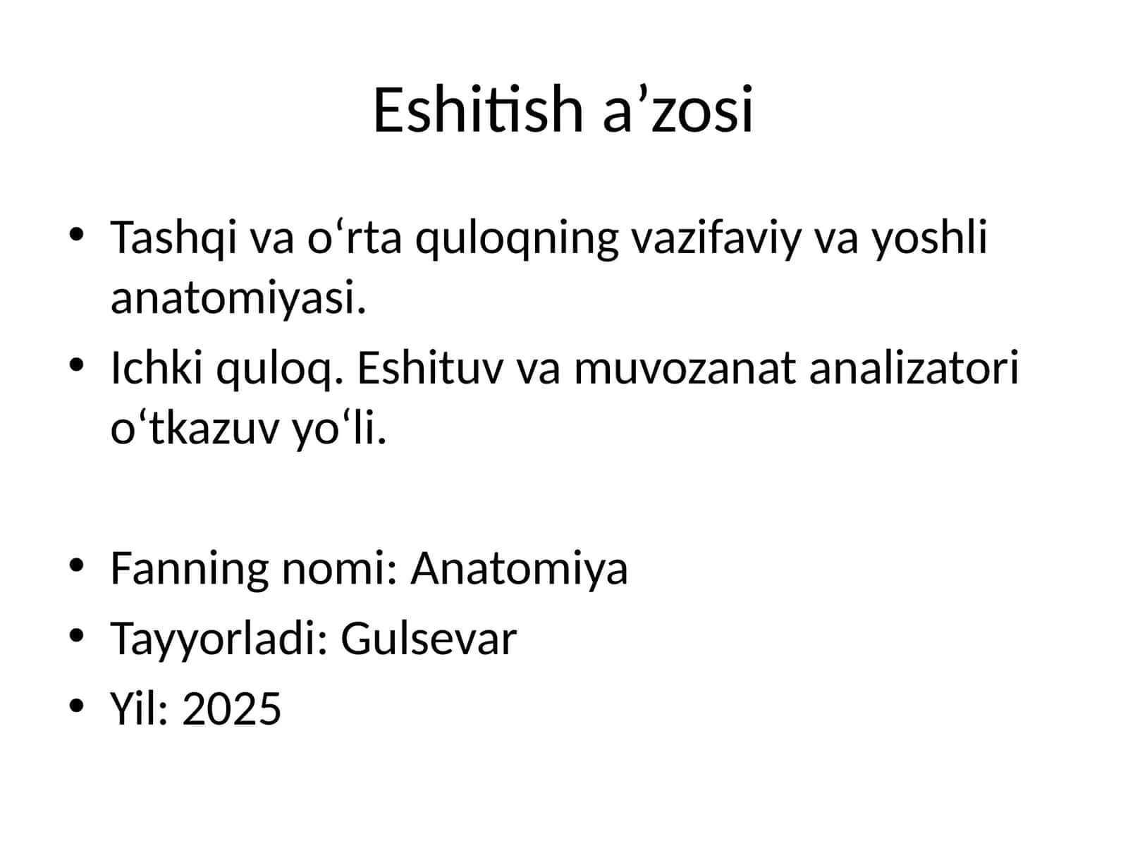 Eshitish a’zosi 1