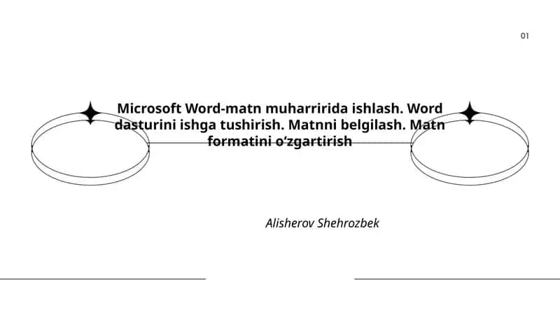 Microsoft Word-matn muharririda ishlash 1