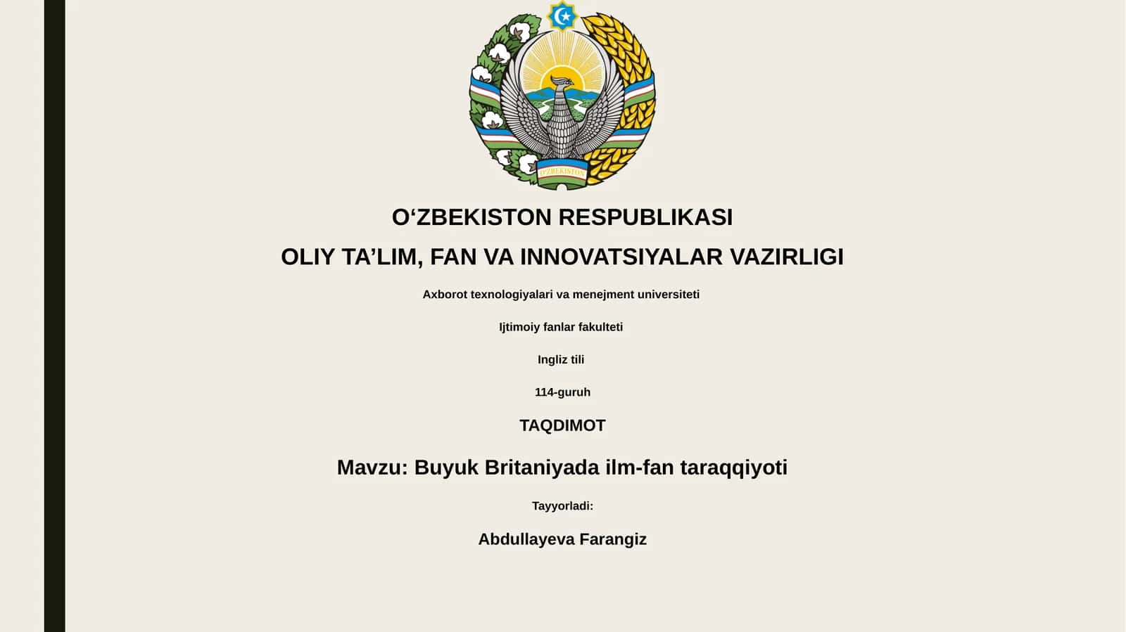 Buyuk Britaniyada ilm-fan taraqqiyoti 1