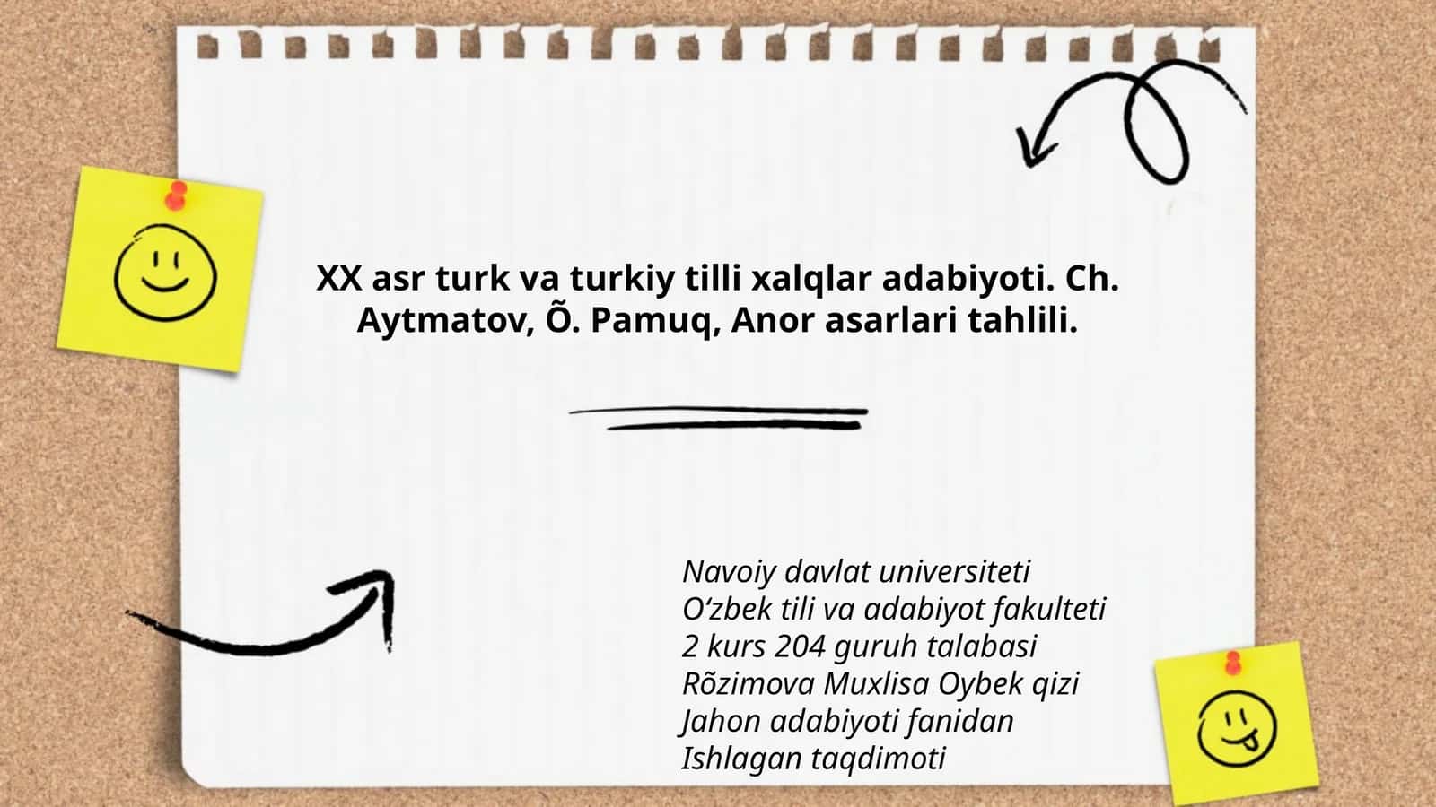 Jahon adabiyoti fanidan 1