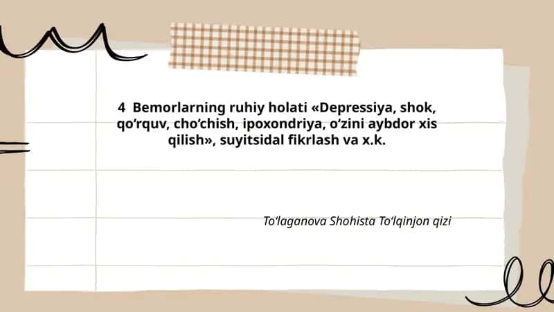 Bemorlarning ruhiy holati 1