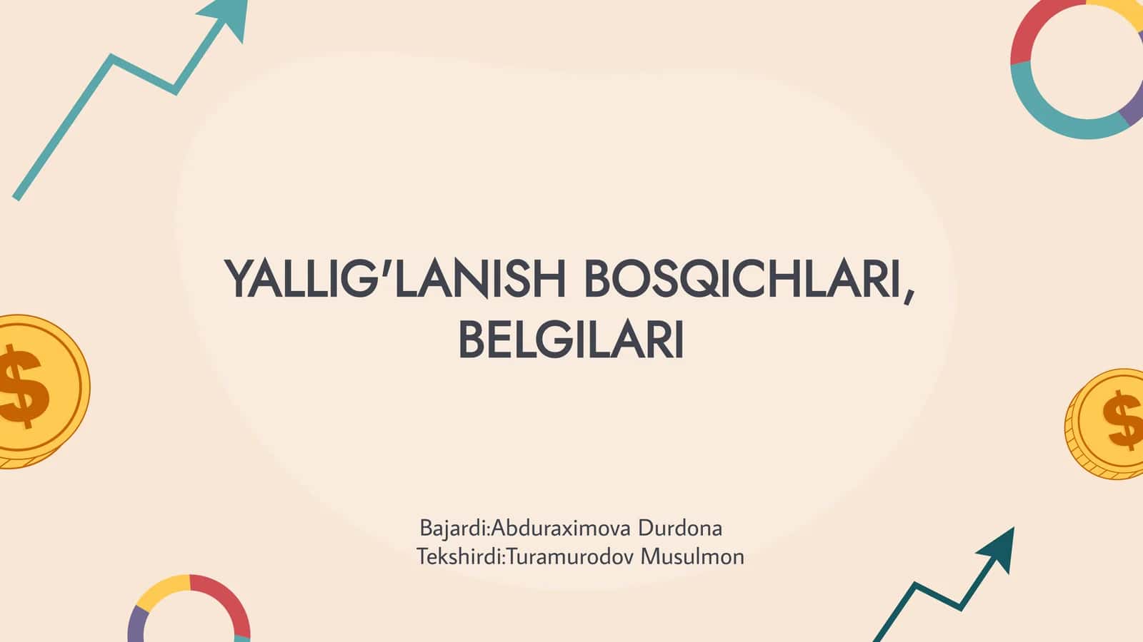 YALLIG'LANISH BOSQICHLARI, BELGILARI 1