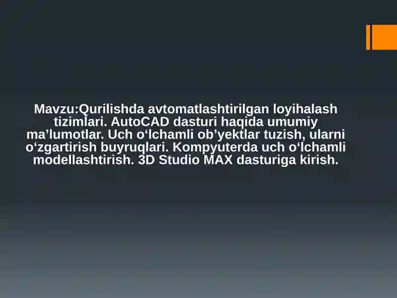 Autocad Dasturi