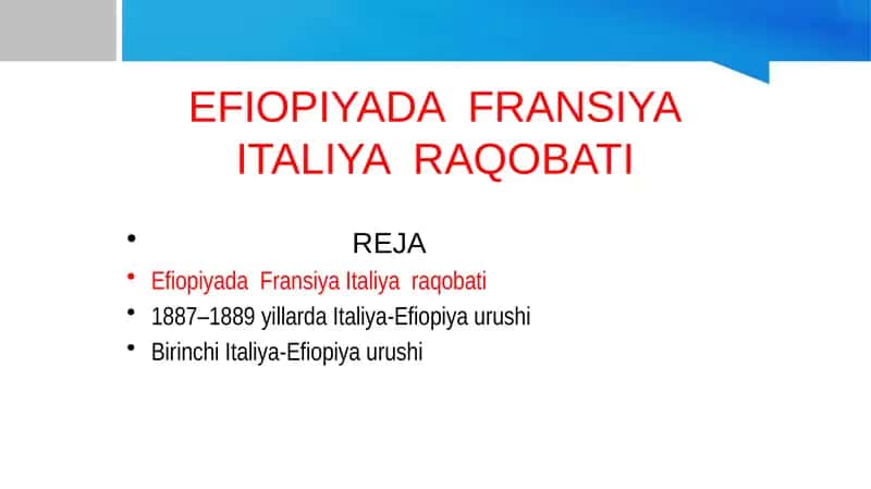 Birinchi Italiya-Efiopiya urushi 1