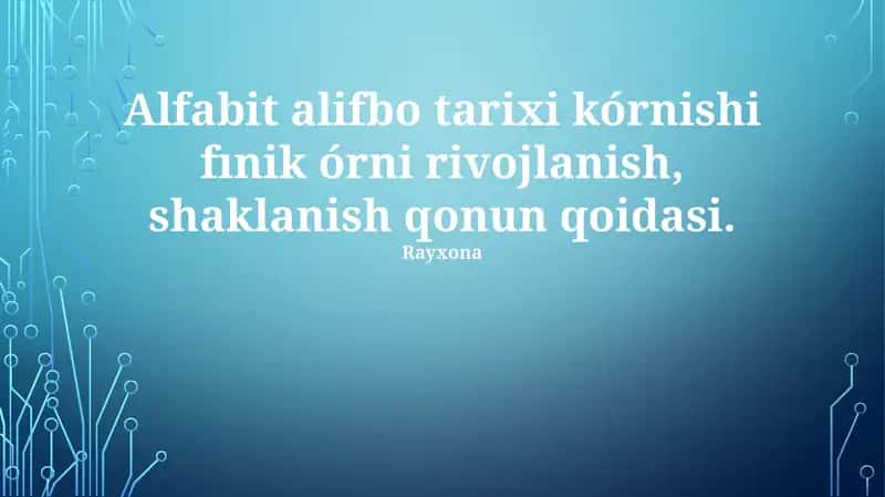 Alifobe tarixi va rivojlanishi 1