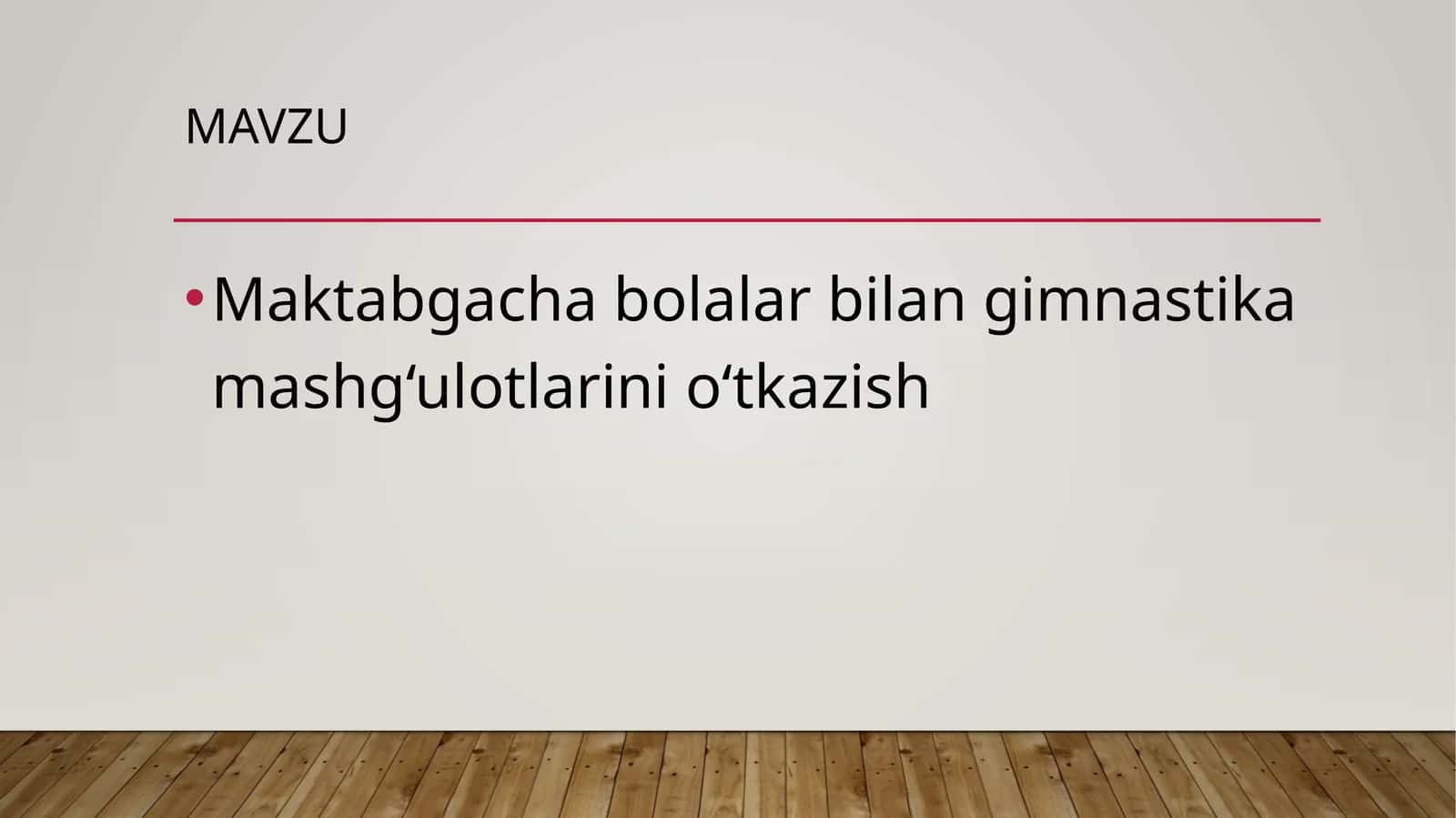 Maktabgacha bolalar bilan gimnastika mashg‘ulotlari 1