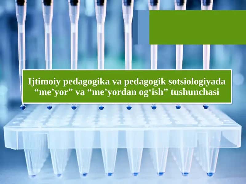 Ijtimoiypedagogika va pedagogik sotsiologiyada “me’yor” va “me’yordan og‘ish” tushunchasi 1