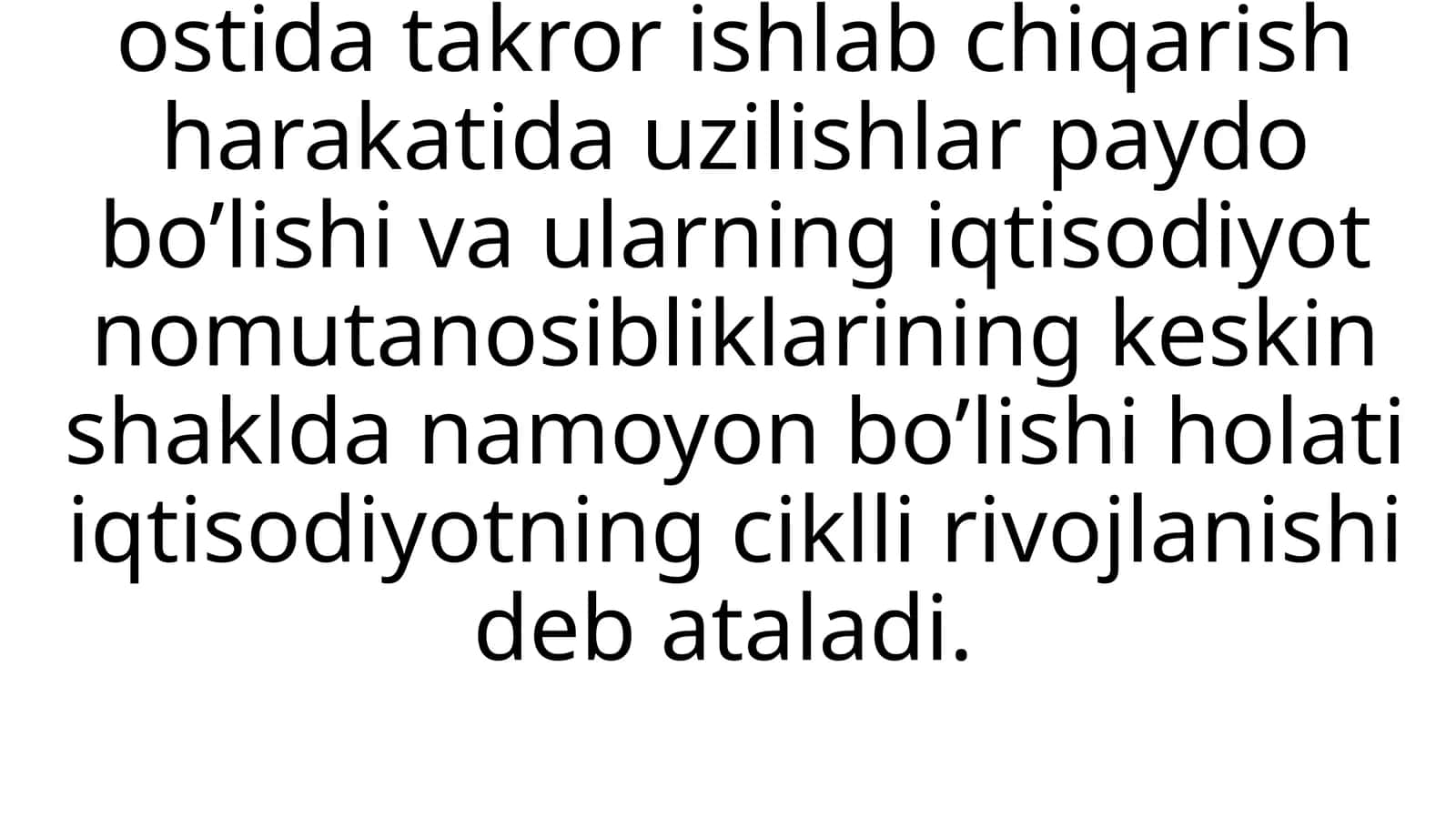 Iqtisodiyotning siklligi va makroiqtisodiy beqarorlik 1