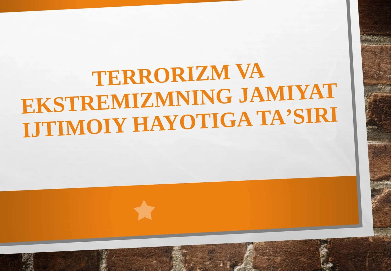 Terrorizm va ekstremizmning jamiyat ijtimoiy hayotiga ta'siri 1