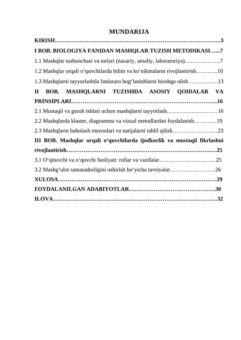 Mashqlar tuzish metodikasi 1