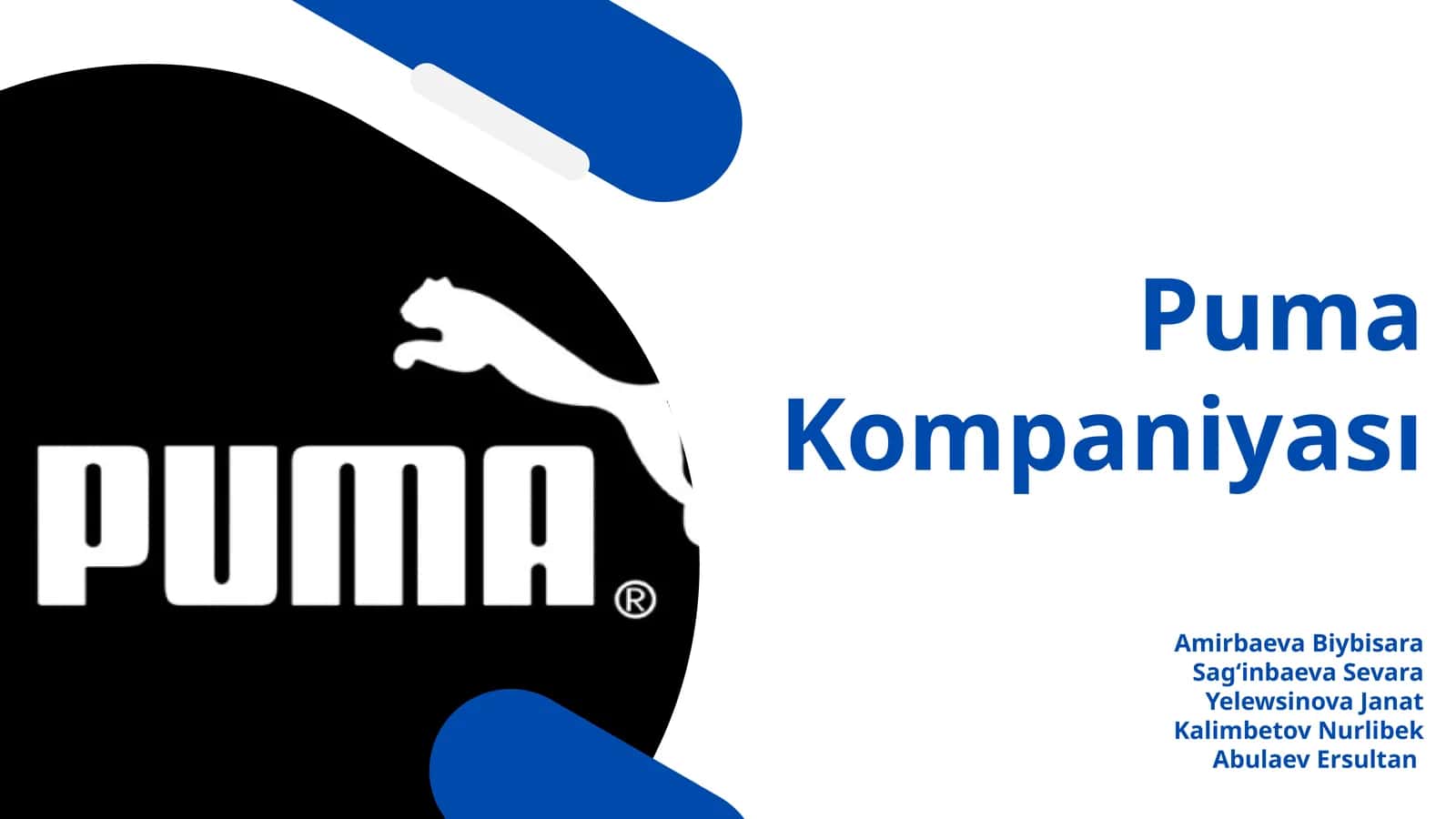 PUMA - Germaniyada shólkemlestirilgen dúnyaǵa belgili sport kiyimleri hám aksessuarların islep shıǵarıwshı kompaniya 1