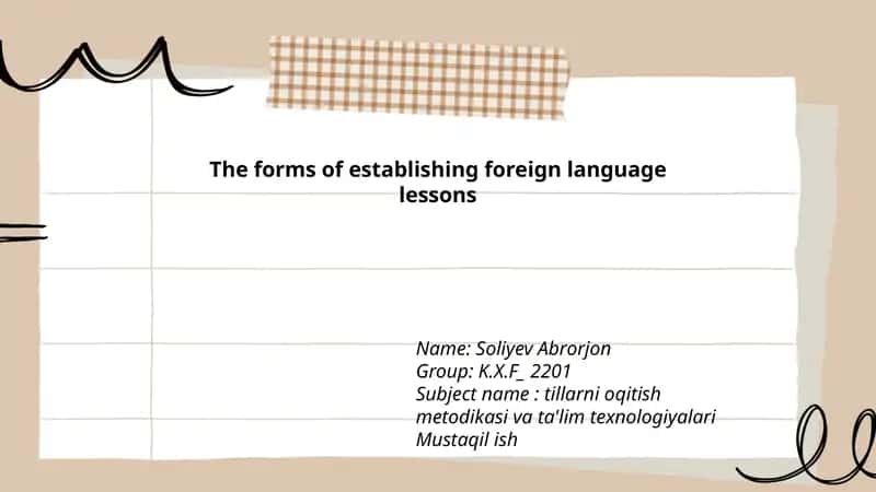 Tillarni O'qitish Metodikasi va Ta'lim Texnologiyalari 1