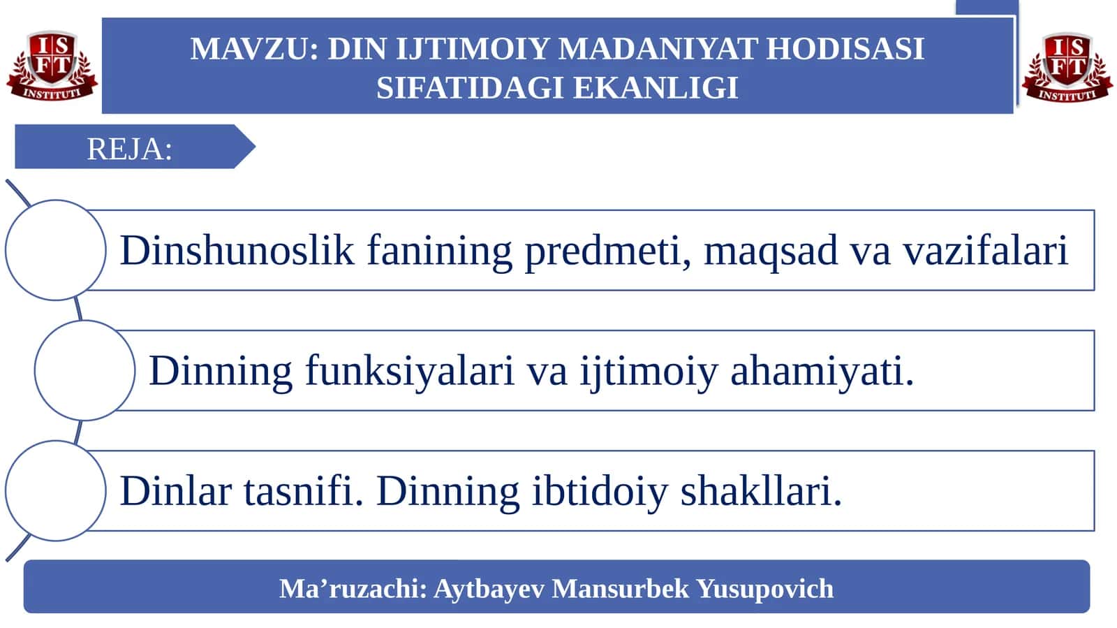 DIN IJTIMOIY MADANIYAT HODISASI SIFATIDAGI EKANLIGI 1