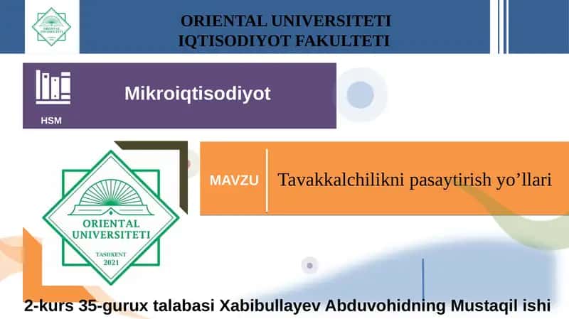 Mikroiqtisodiyot 1