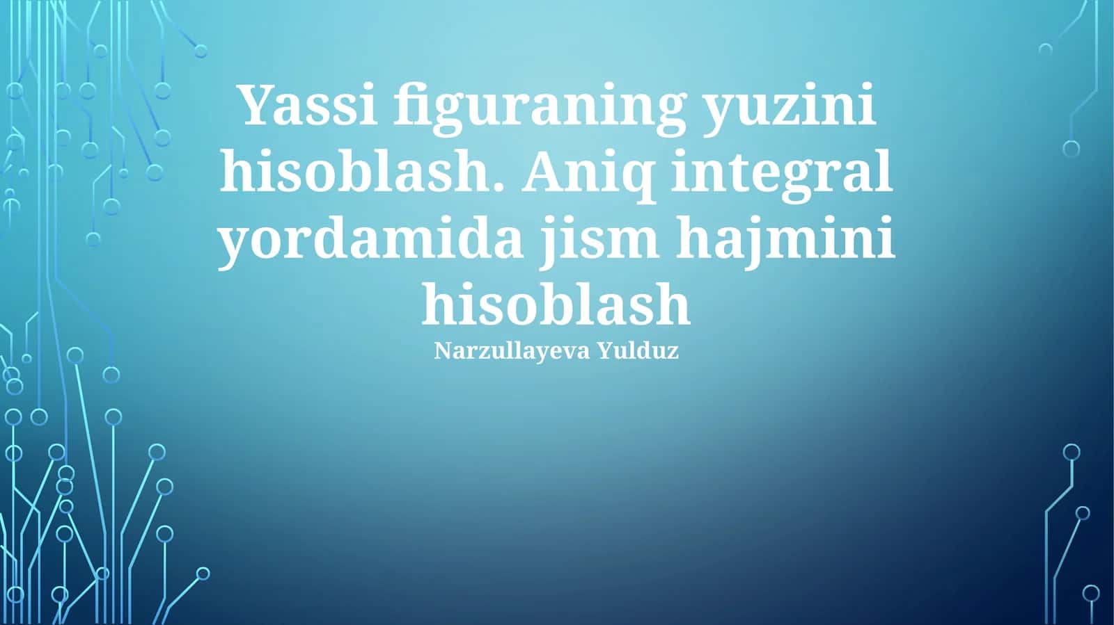 Yassi Figura Yuzasini Hisoblash 1