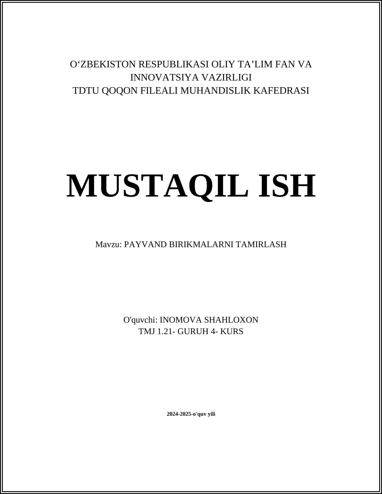 PAYVAND TEXNOLOGIYALARI 1
