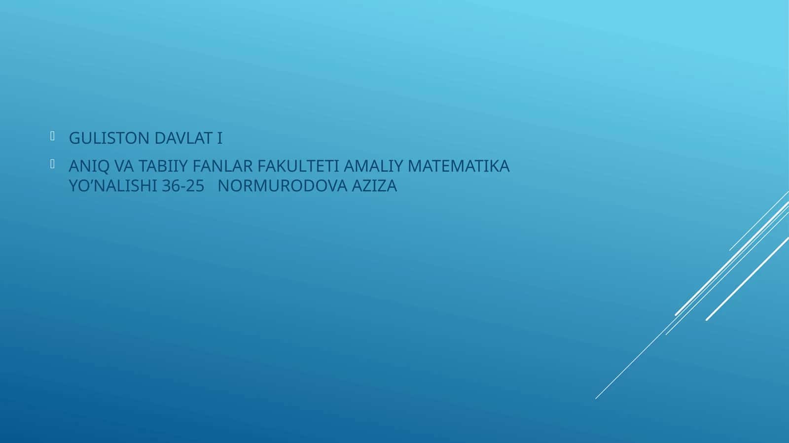 SHAXSIY KOMPYUTER TUZILISHI VA ARXITEKTURASI 1