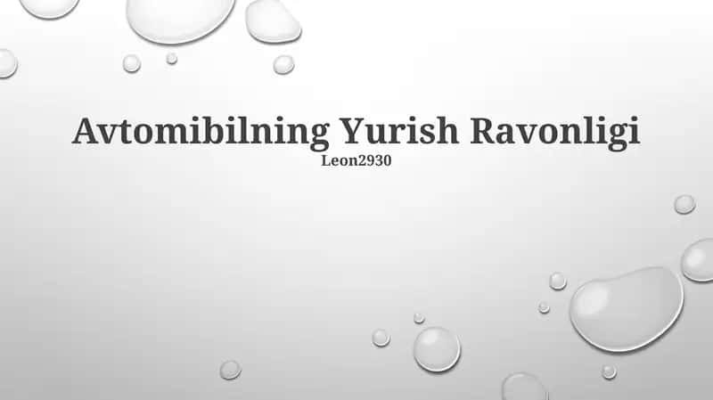 Yurish Ravonligi 1