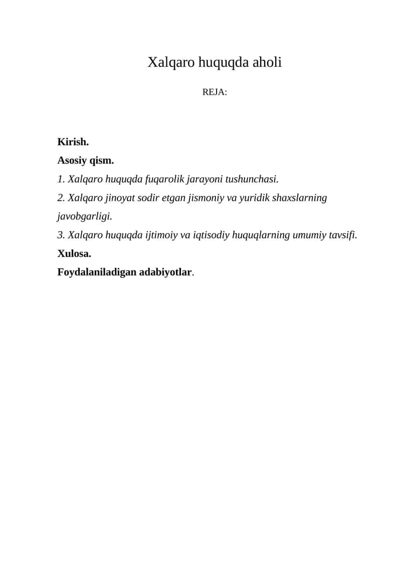 Xalqaro huquqda aholi 1