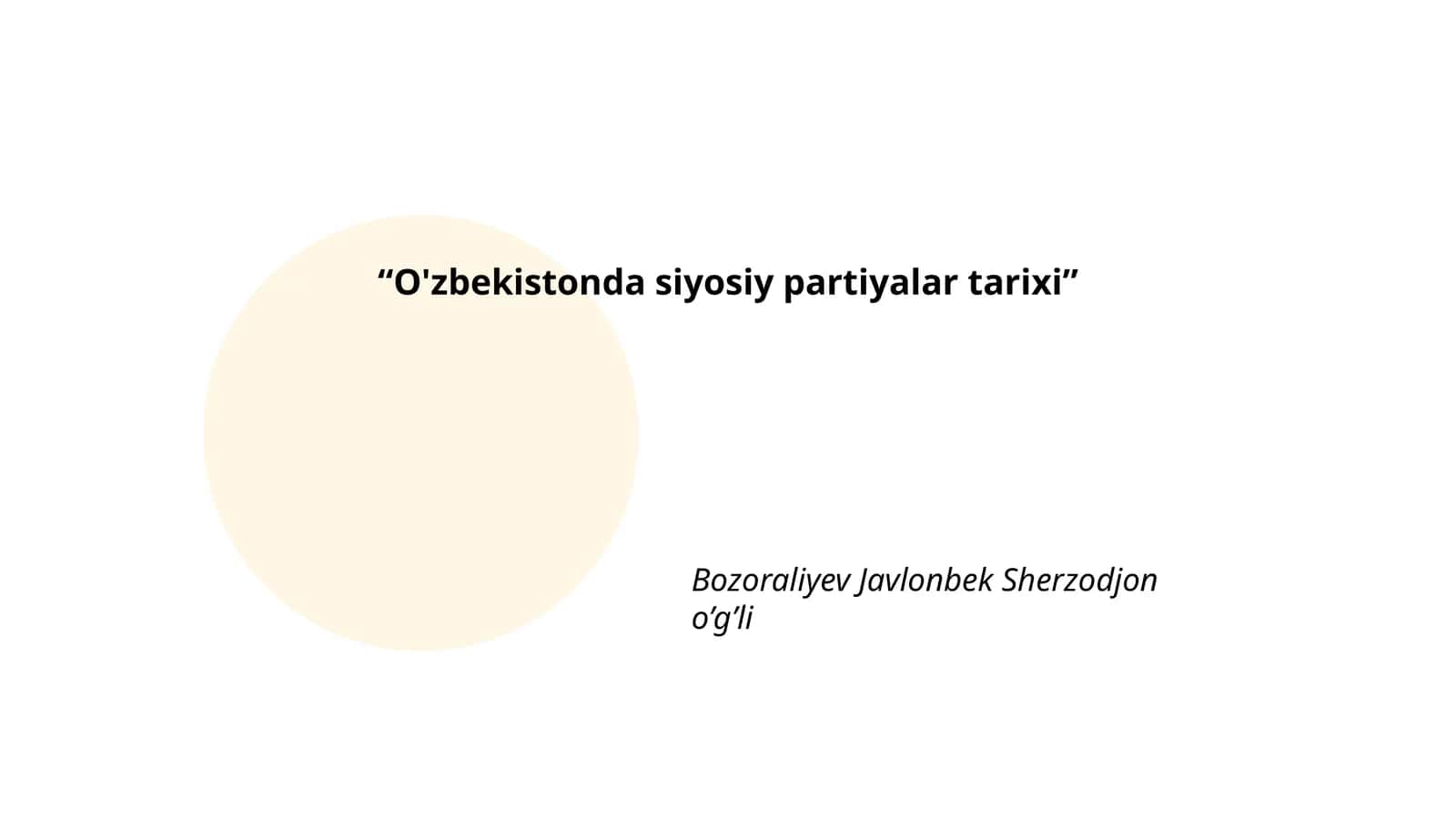 O'zbekistonda siyosiy partiyalar tarixi 1