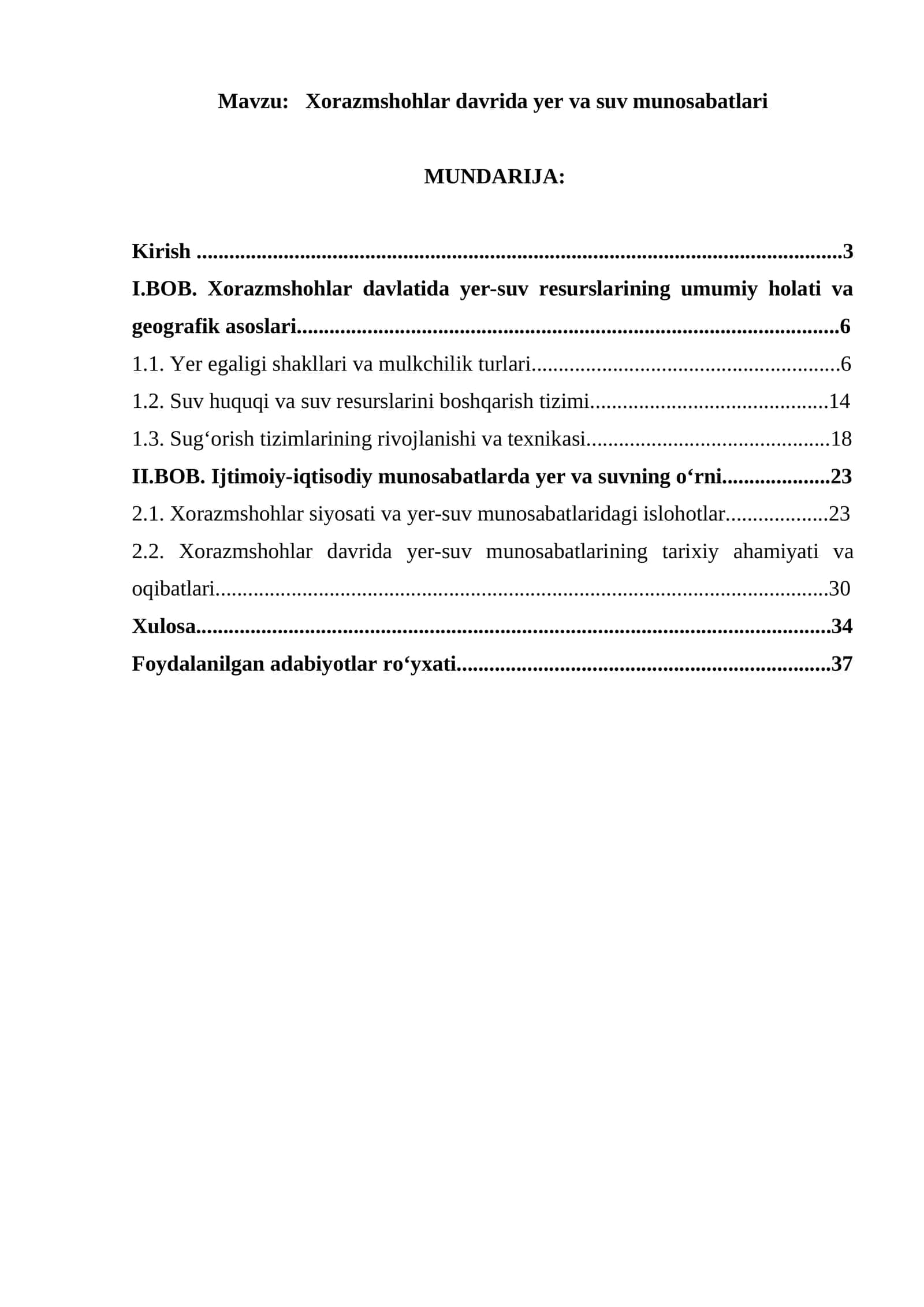 Xorazmshohlar davrida yer va suv munosabatlari 1