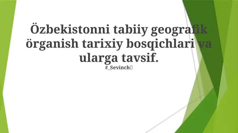 Özbekistonning geografik xaritalari 1