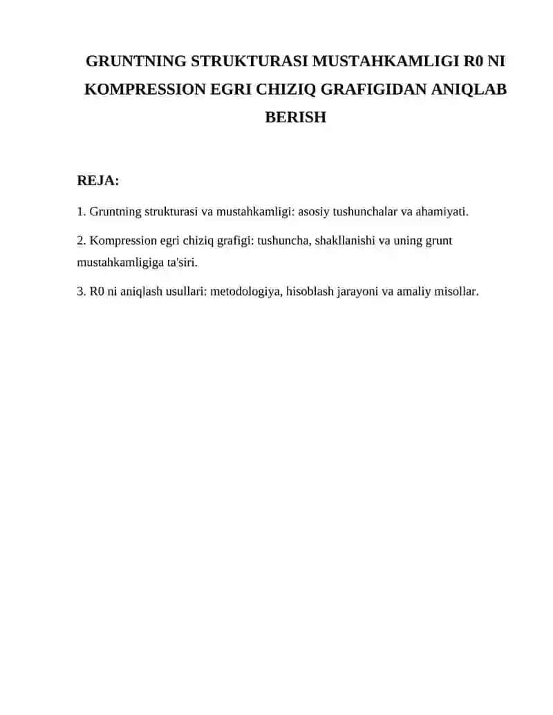 Gruntning strukturasi va mustahkamligi