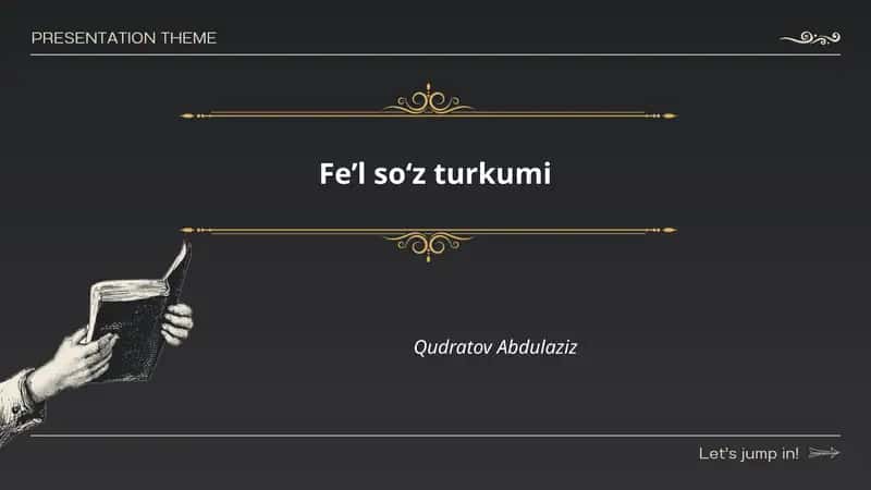 Fe’l so‘z turkumi 1