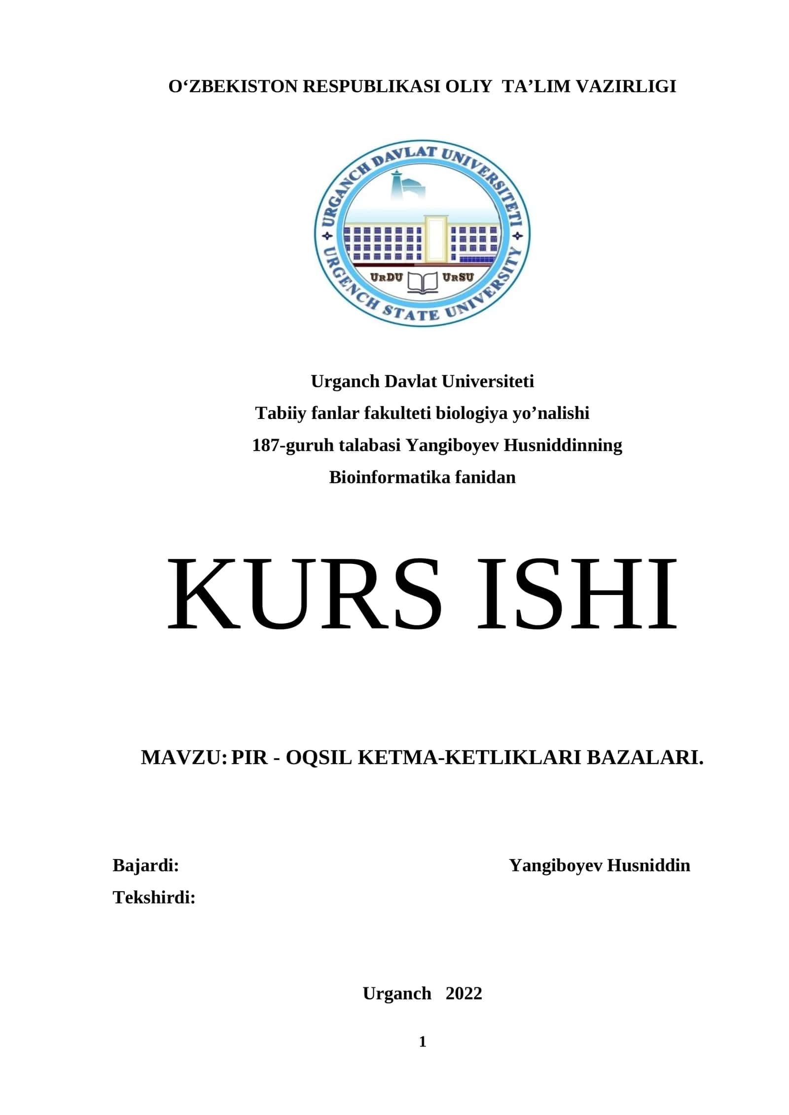 PIR - OQSIL KETMA-KETLIKLARI BAZALARI 1