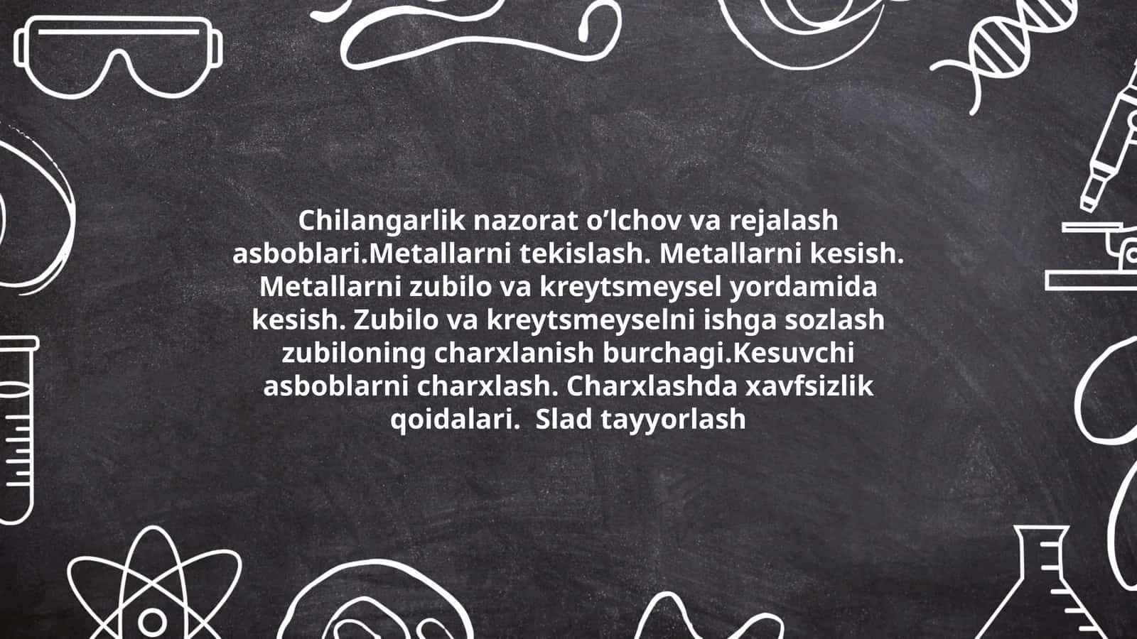 Metallarni tekislash va kesish asboblari 1