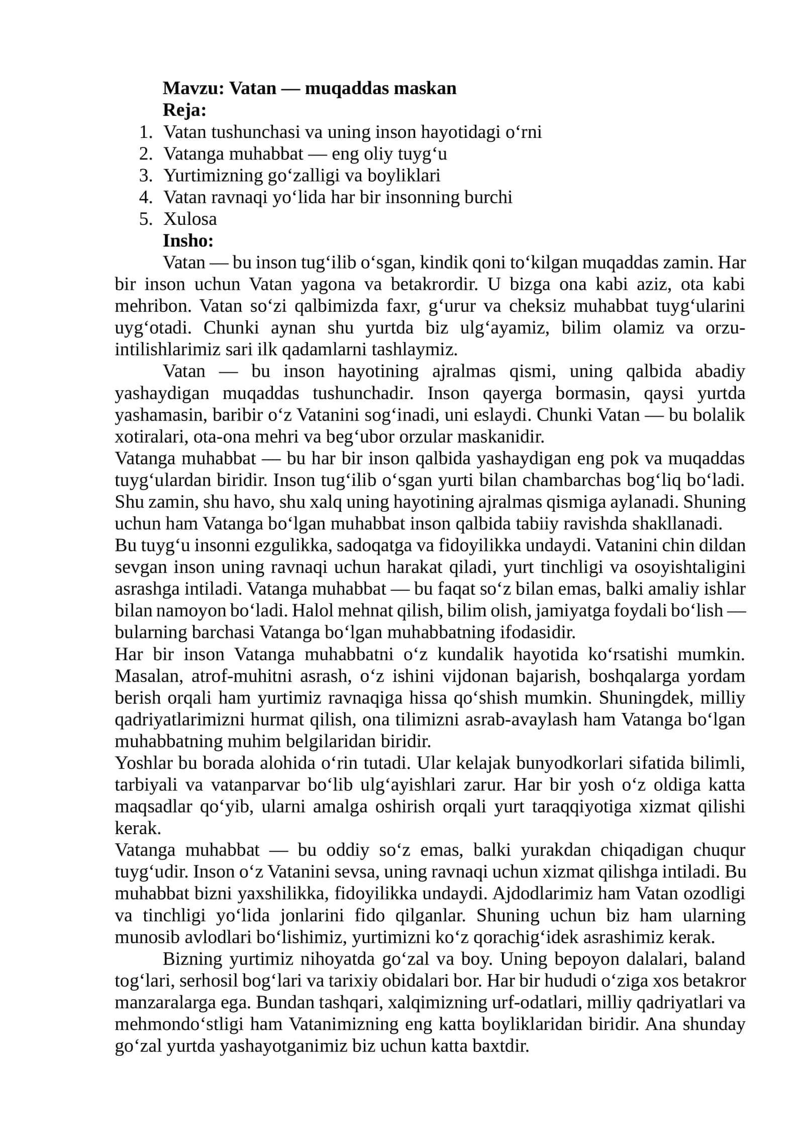 Vatan — muqaddas maskan 1