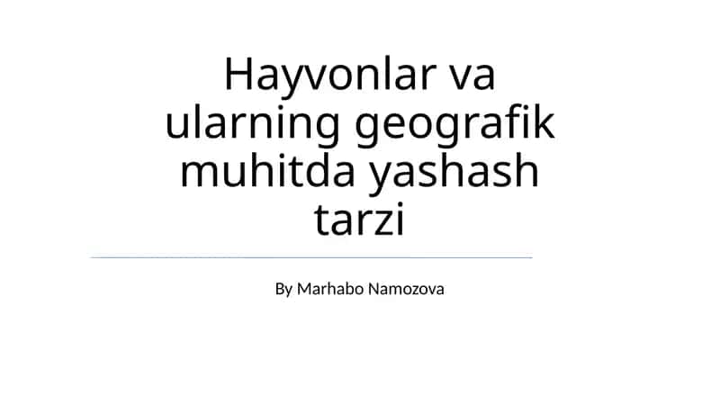 O'rmon do'stlari: Tojdan yergacha 1