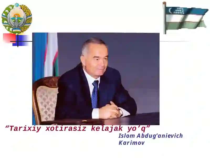 “Tarixiy xotirasiz kelajak yo’q” Islom Abdug’anievich Karimov 1918-1939 yillarda Yaponiya