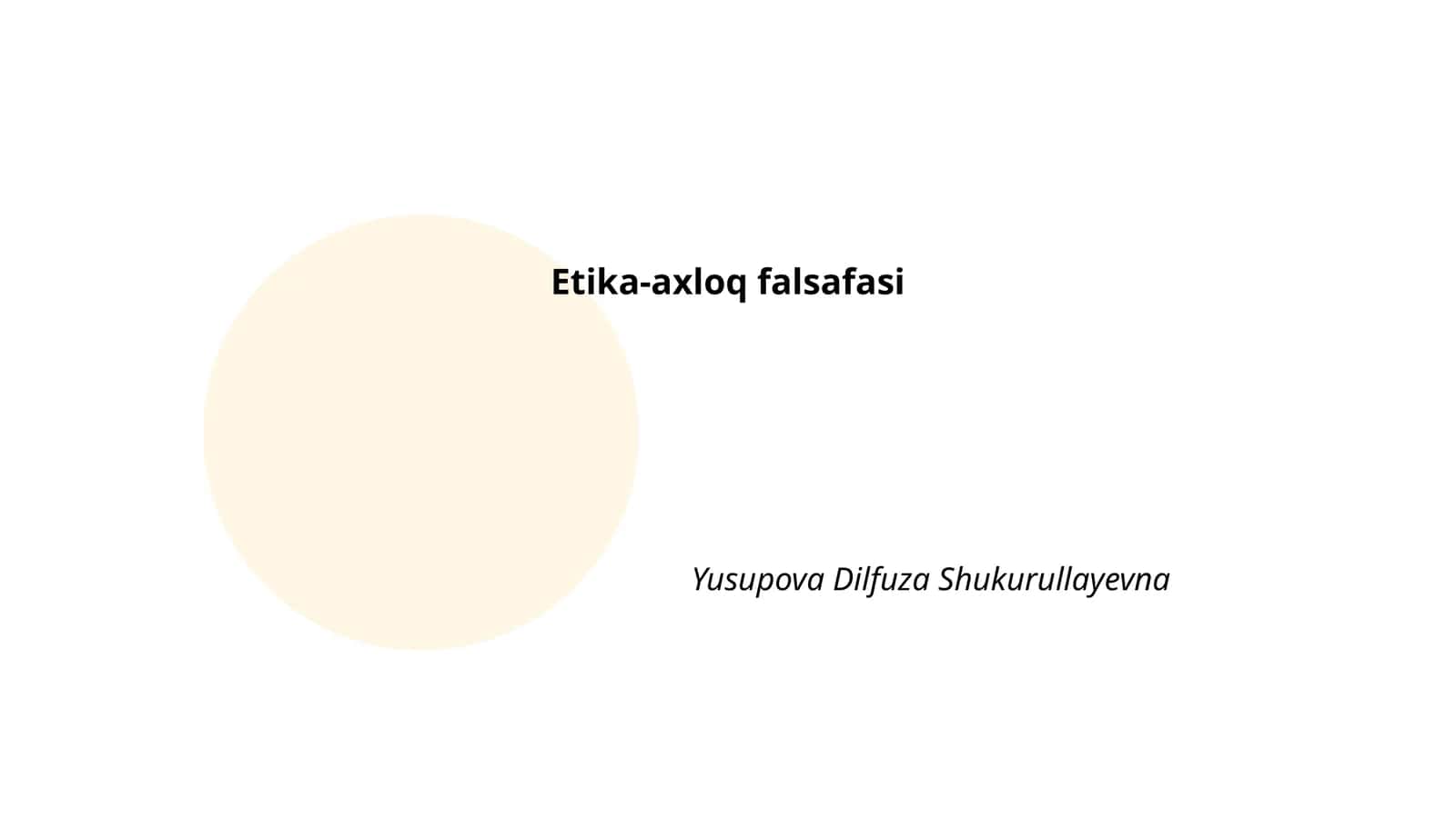 Etika-axloq falsafasi 1
