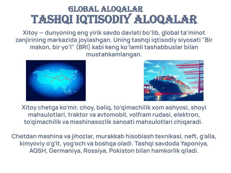 Xitoyning Tashqi Iqtisodiy Aloqalari 1