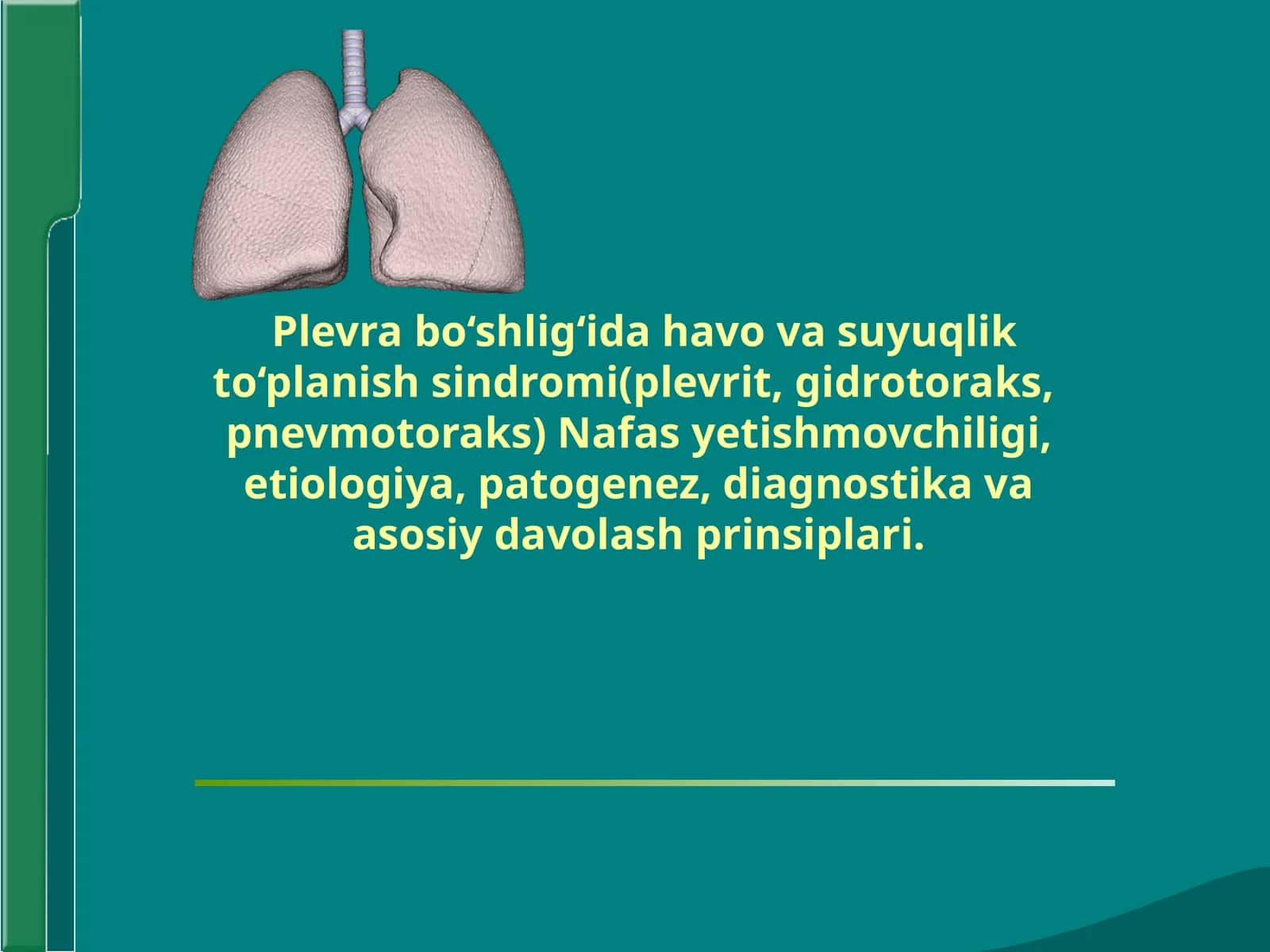 Plevra bo‘shlig‘ida havo va suyuqlik to‘planish sindromi 1