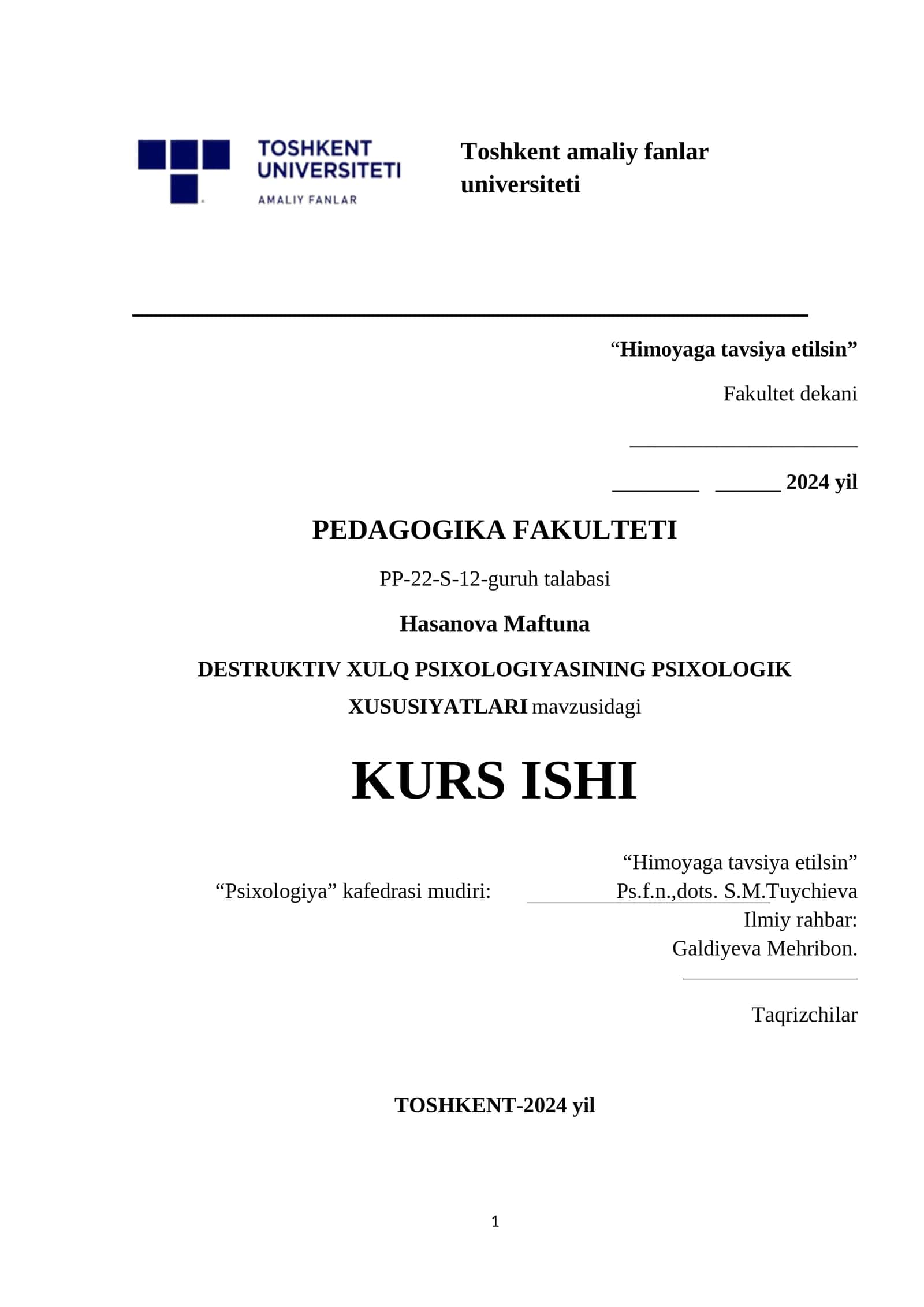 DESTRUKTIV XULQ PSIXOLOGIYASINING PSIXOLOGIK XUSUSIYATLARI 1