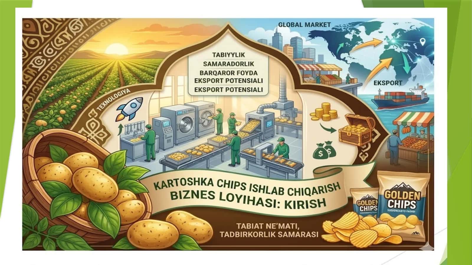 (100 millionlik loyiha ishi)  Oltin Chips 1