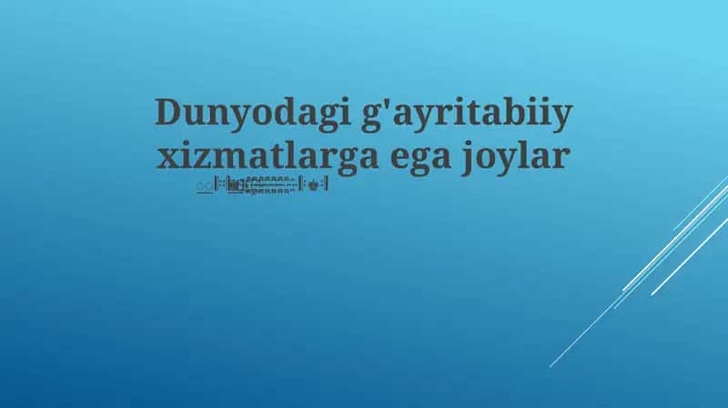 Yer osti moʻjizalari 1