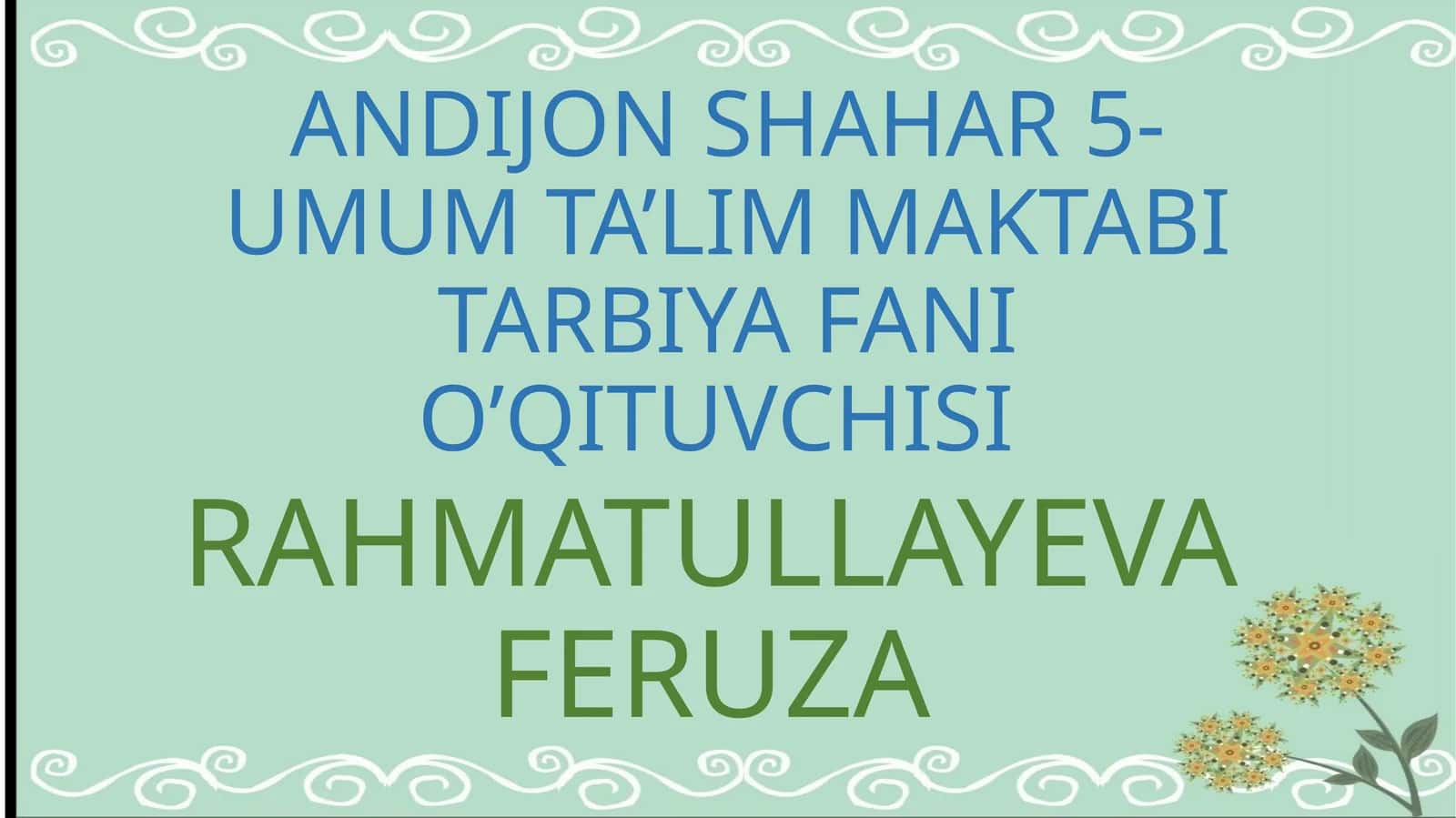 GO'ZAL TARBIYATAMOYILLARI 1