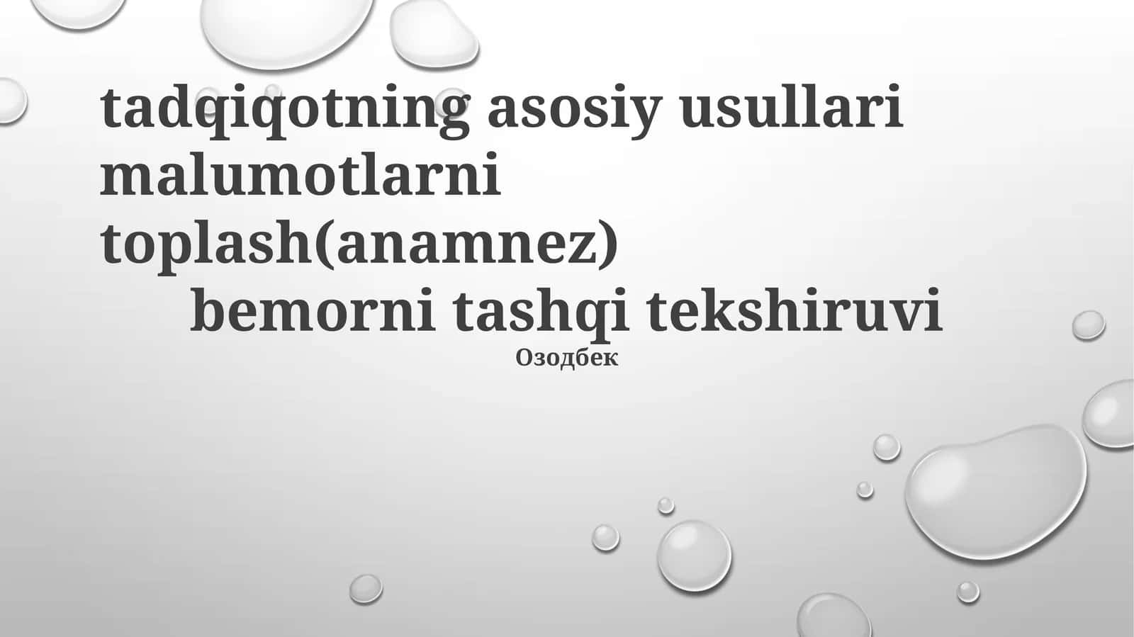 Asosiy tadqiqot usullari 1