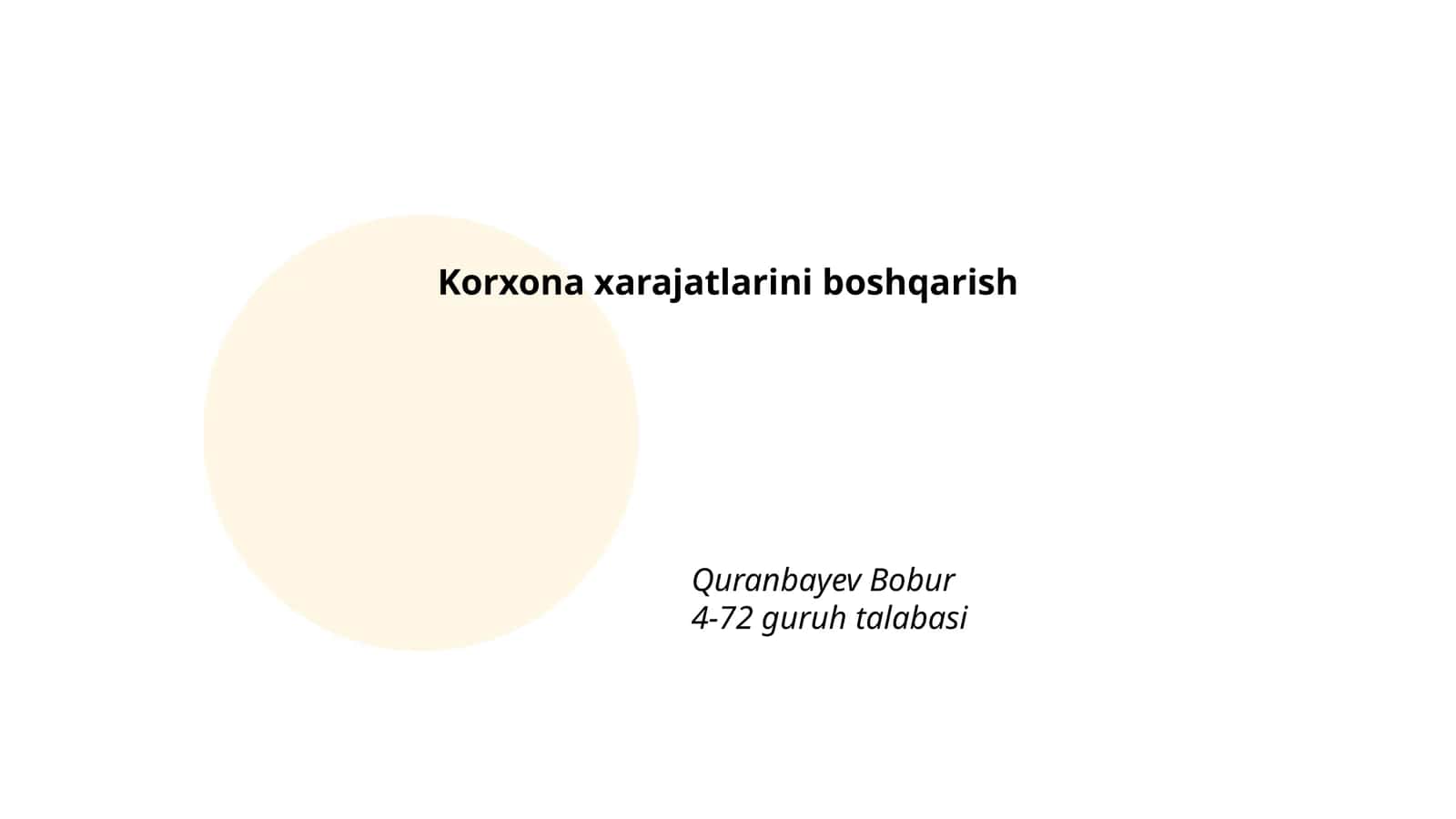 Xarajatlar Tahlili Jarayonlari 1