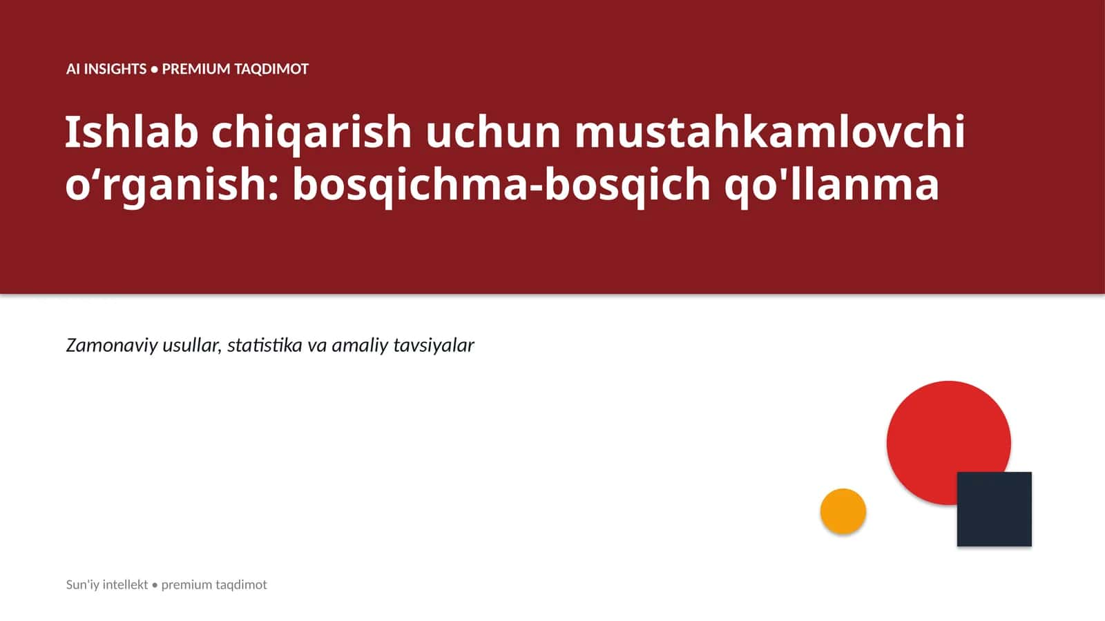 Sun'iy intellekt • premium taqdimot 1