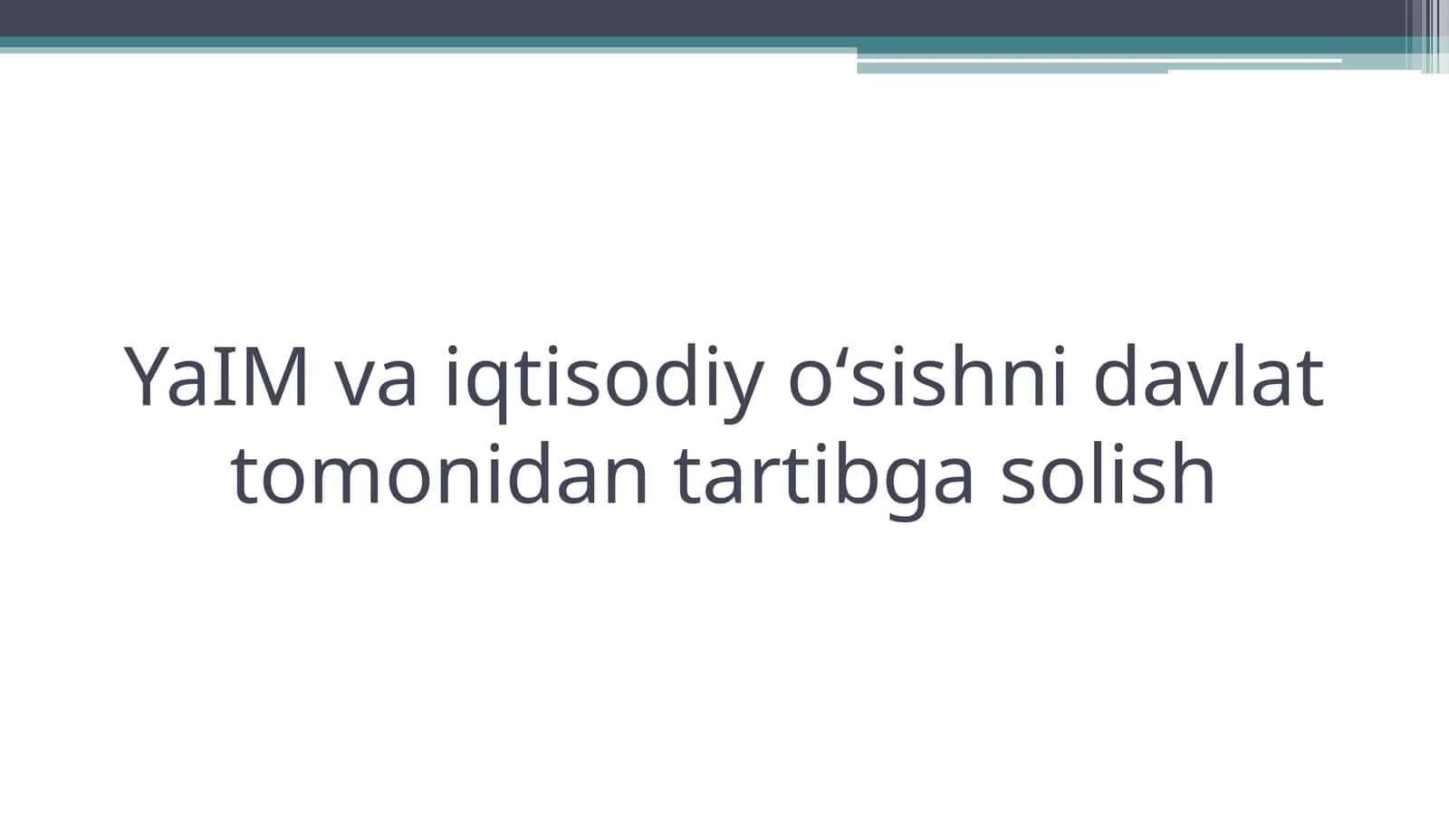 Iqtisodiyotni davlat tomonidan boshqarishning nazariy asoslari 1