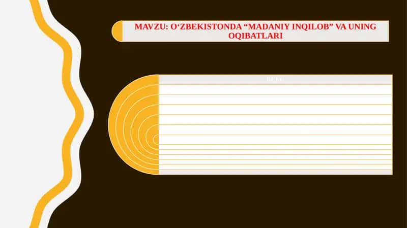 O‘ZBEKISTONDA “MADANIY INQILOB” VA UNING OQIBATLARI 1