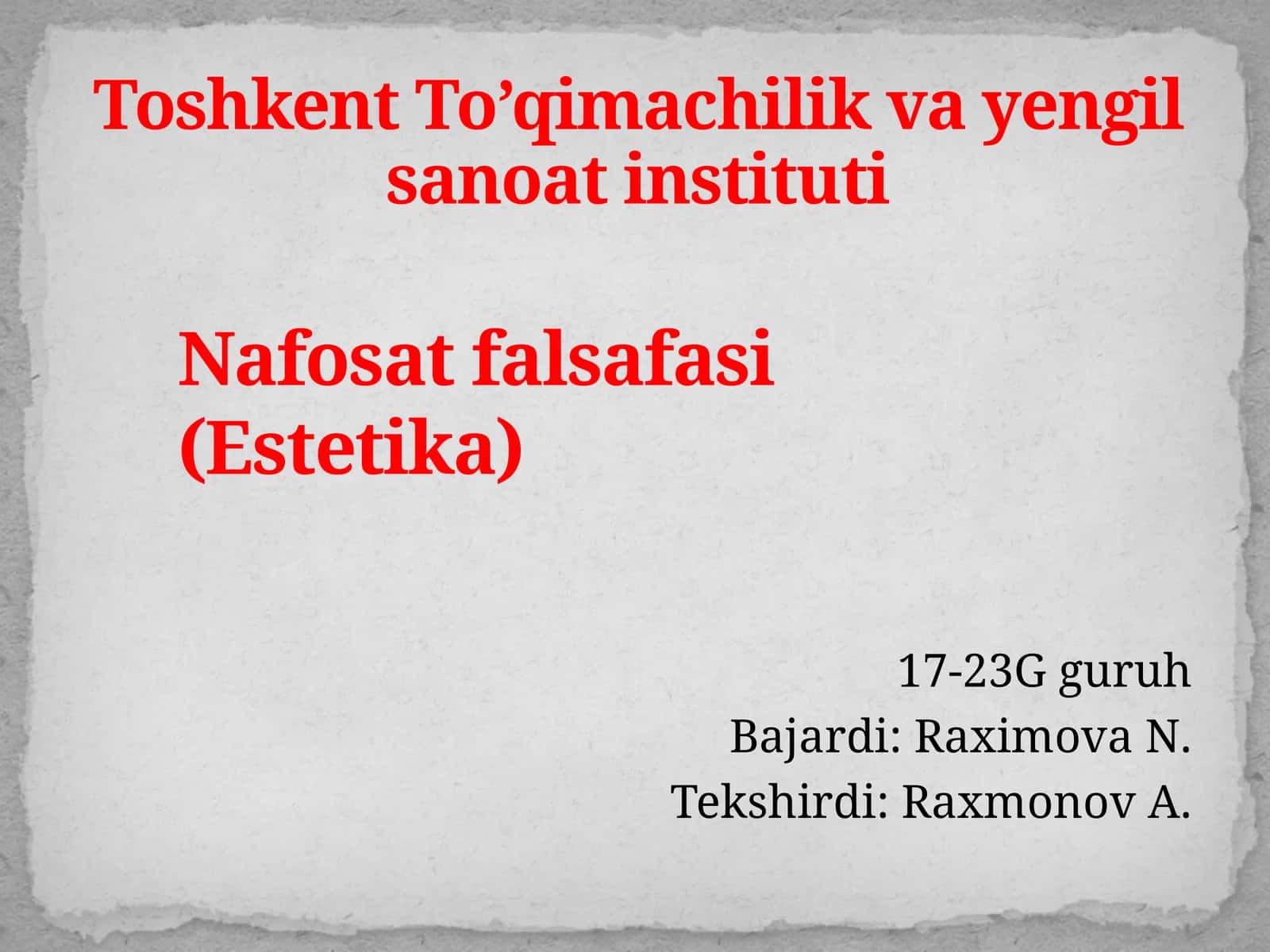Nafosatfalsafasi(Estetika) 1