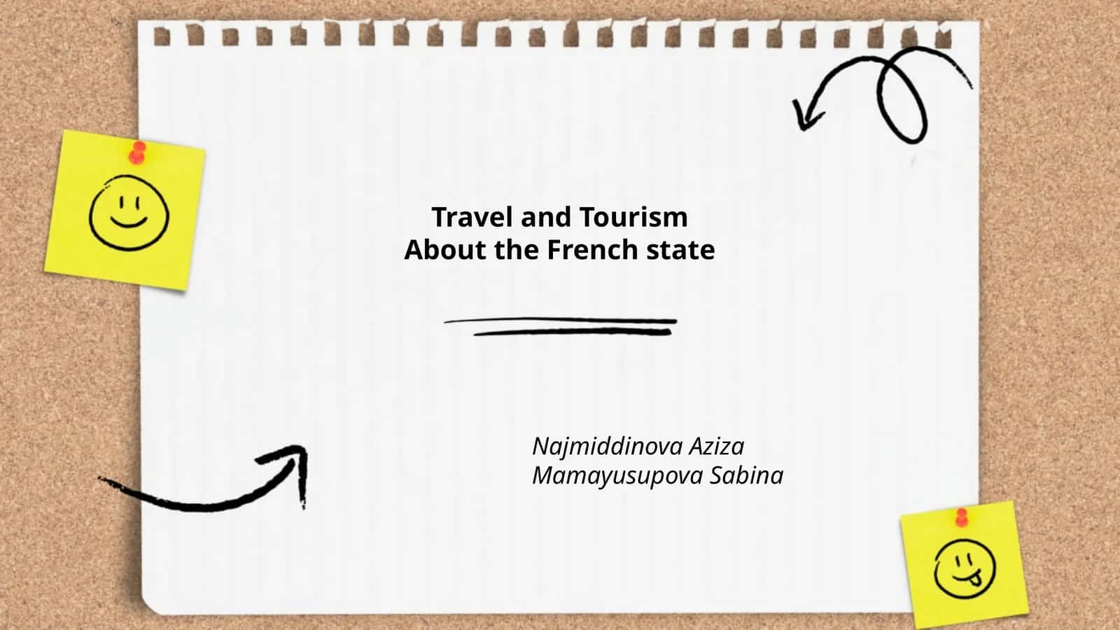 Najmiddinova Aziza, Mamayusupova Sabina - Travel and TourismAbout the French state 1