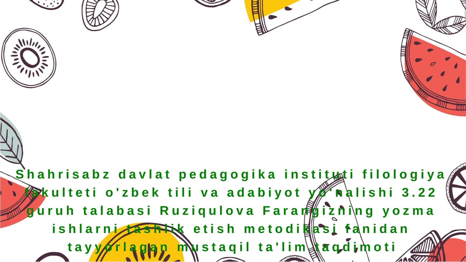 Insho o‘tkazish metodikasi 1
